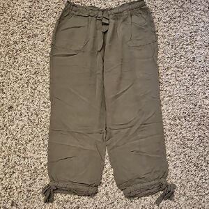 Olive Green Drawstring Pants